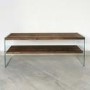 Walnut and Glass TV Stand 