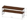 Walnut and Glass TV Stand 