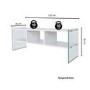 White and Glass TV Stand 