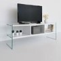 White and Glass TV Stand 
