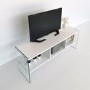 White and Glass TV Stand 