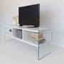 White and Glass TV Stand 