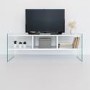 White and Glass TV Stand 