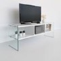 White and Glass TV Stand 