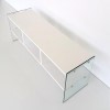 White and Glass TV Stand 