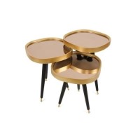 Gold and Black Nesting Side Tables - Alys