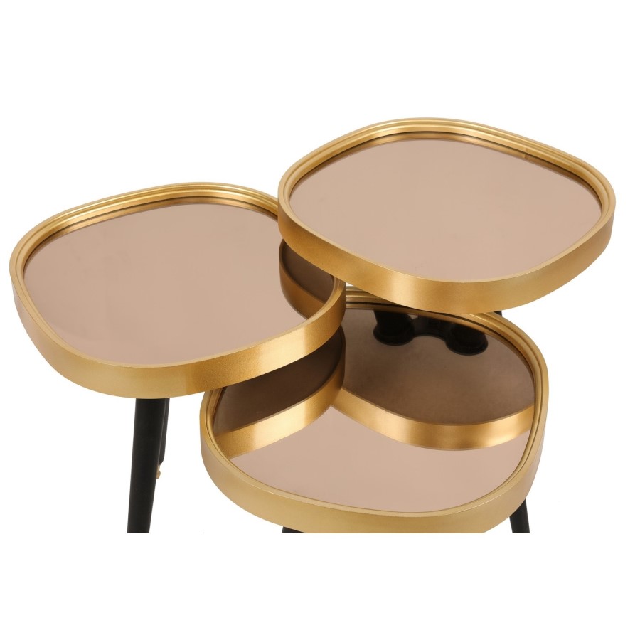 Gold and Black Nesting Side Tables - Alys