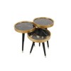 Gold and Black Marble Effect Nesting Side Tables - Alys