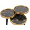 Gold and Black Marble Effect Nesting Side Tables - Alys