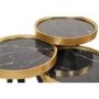 Gold and Black Marble Effect Nesting Side Tables - Alys