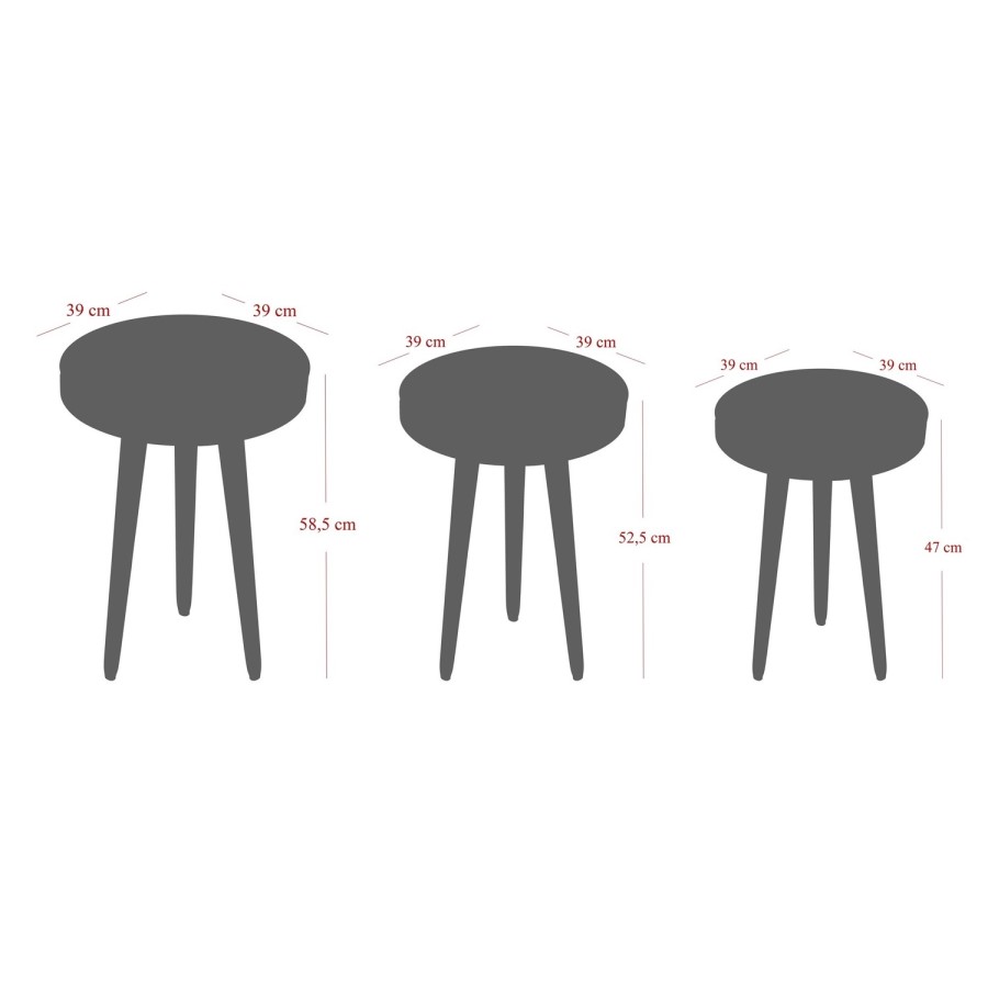 Gold and Black Marble Effect Nesting Side Tables - Alys