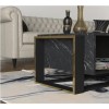 Bianco Marble Coffee Table with Gold Detailing 