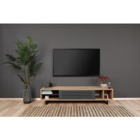 Safir Oak and Dark Grey TV Stand 