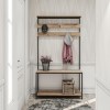 Wooden Multifunctional Hallway Stand with Bench