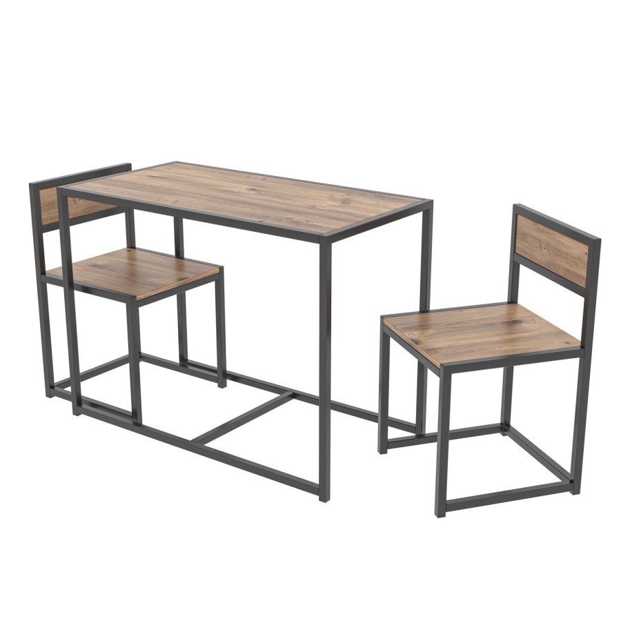 GRADE A1 - Stowaway Industrial 2 Seater Dining Set 