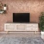 Patara TV Stand with Rattan Weave Doors