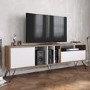 Mistico TV Stand in Walnut & White