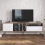 Mistico TV Stand in Walnut & White