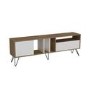 Mistico TV Stand in Walnut & White