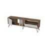 Mistico TV Stand in Walnut & White