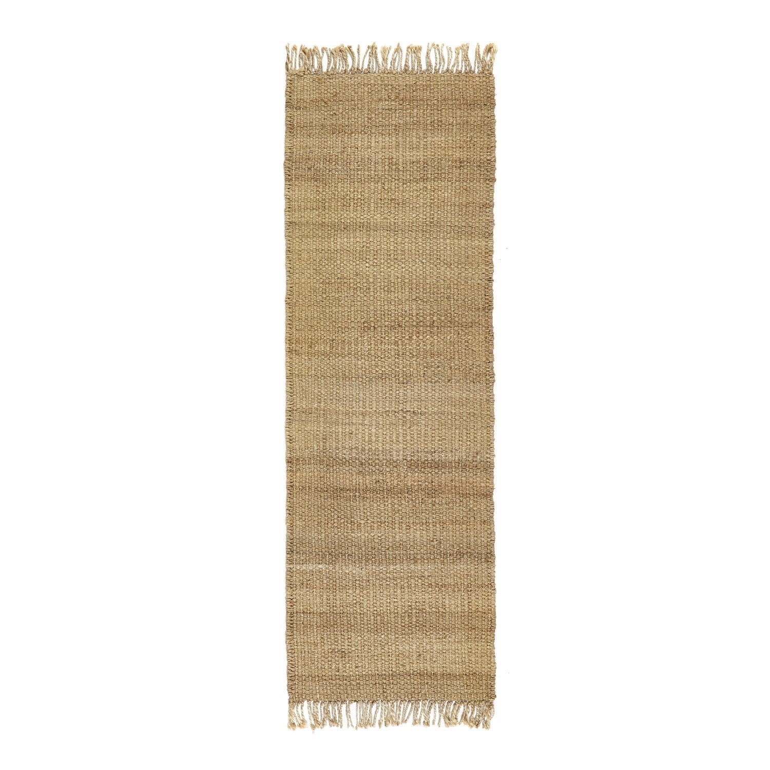 Photo of Jute runner rug with fringed edging 210x67cm - ripley