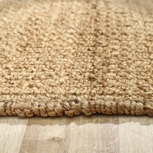 Natural Jute Runner Rug with Fringed Edging - 210 x 67 cm - Ripley