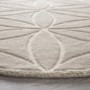 Bloom Silver Grey Wool Rug 160x160cm - Ripley