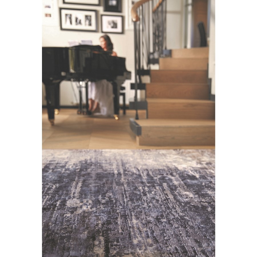 Ripley Elements Rug in Blue & Silver Tones 120x170cm
