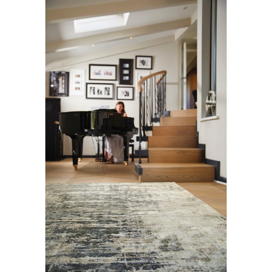 Ripley Elements Rug in Blue & Silver Tones 120x170cm
