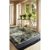 Ripley Persian Style Fringed Rug in Blue &amp; Cream 120x170cm 