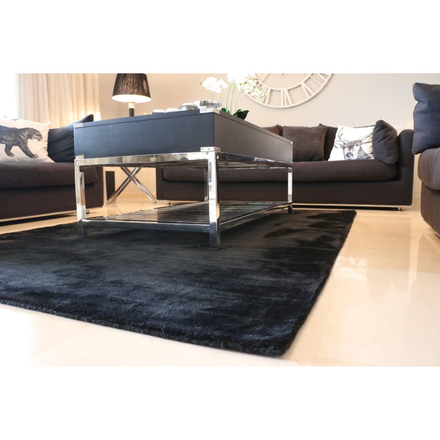 Ripley Karma Jet Black Rug 120x170cm