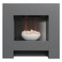 Adam Grey Freestanding Electric Fireplace Suite 36" - Cubist