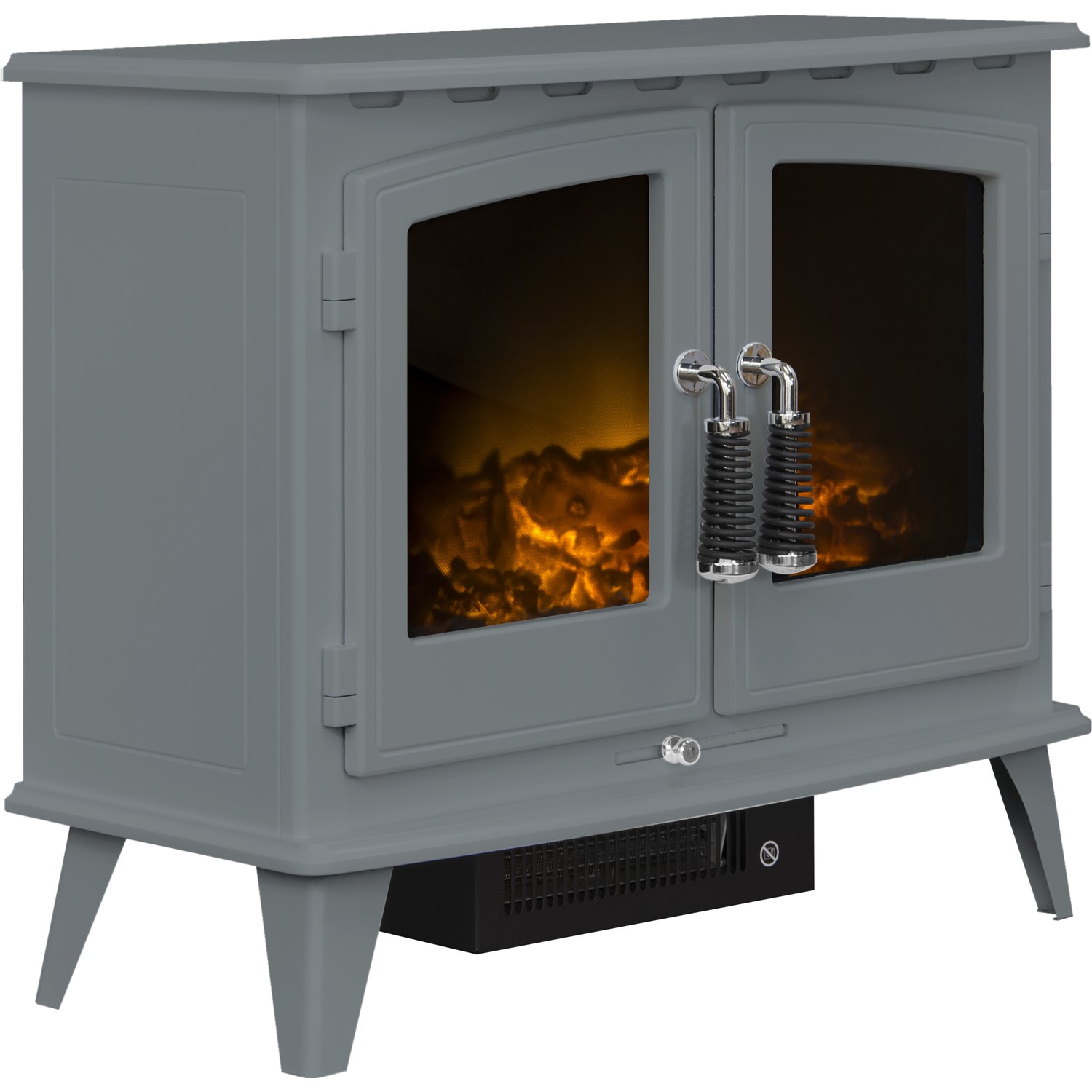 Read more about Adam grey freestanding electric stove fire woodhouse