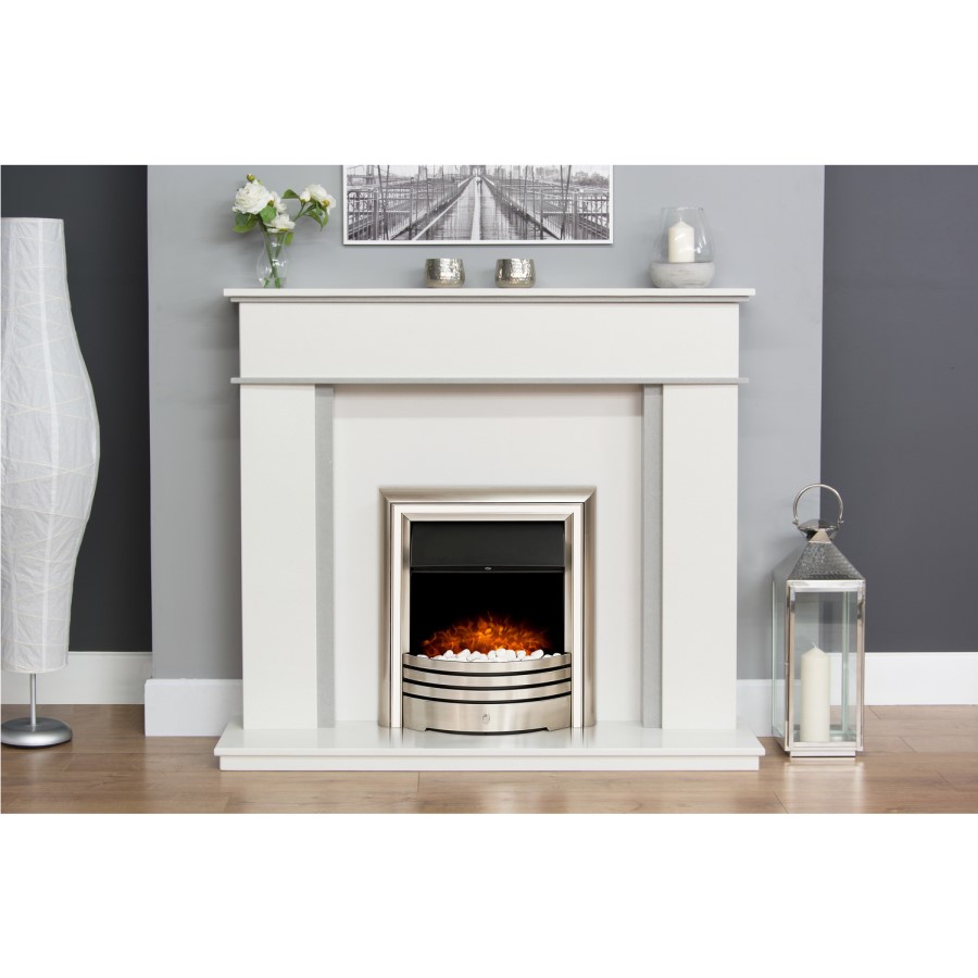 Adam Chrome Inset Electric Fire - Astralis