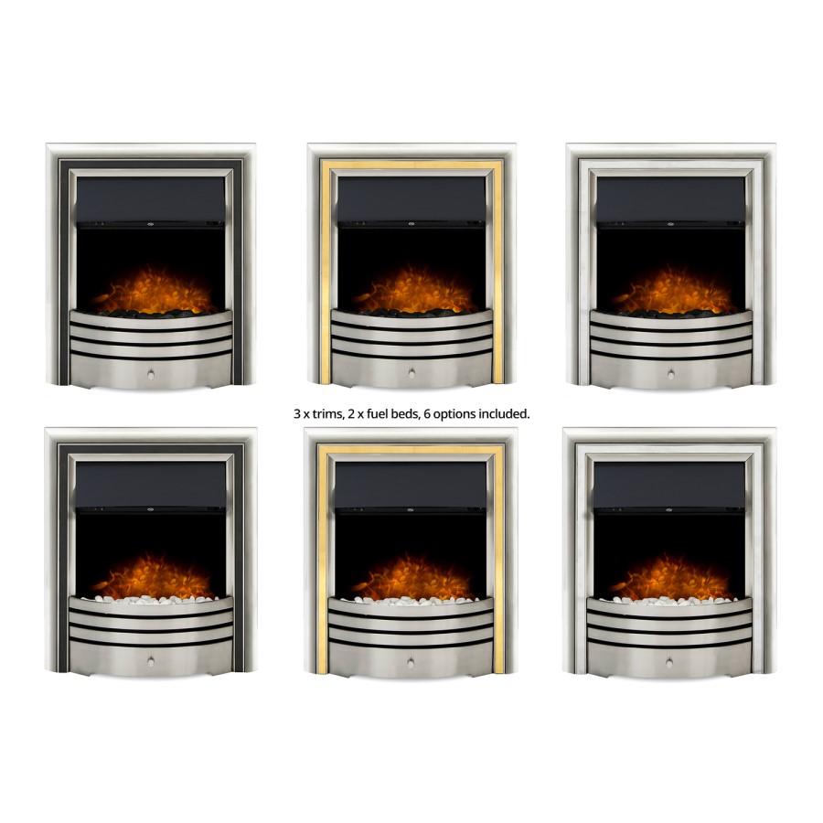Adam Chrome Inset Electric Fire - Astralis
