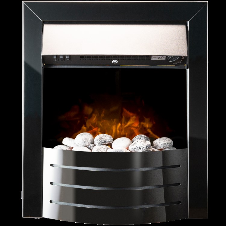 Chrome Inset Electric Fire - Adam