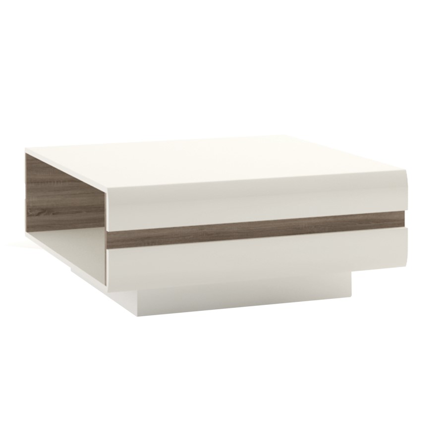 Chelsea White High Gloss & Oak Coffee Table