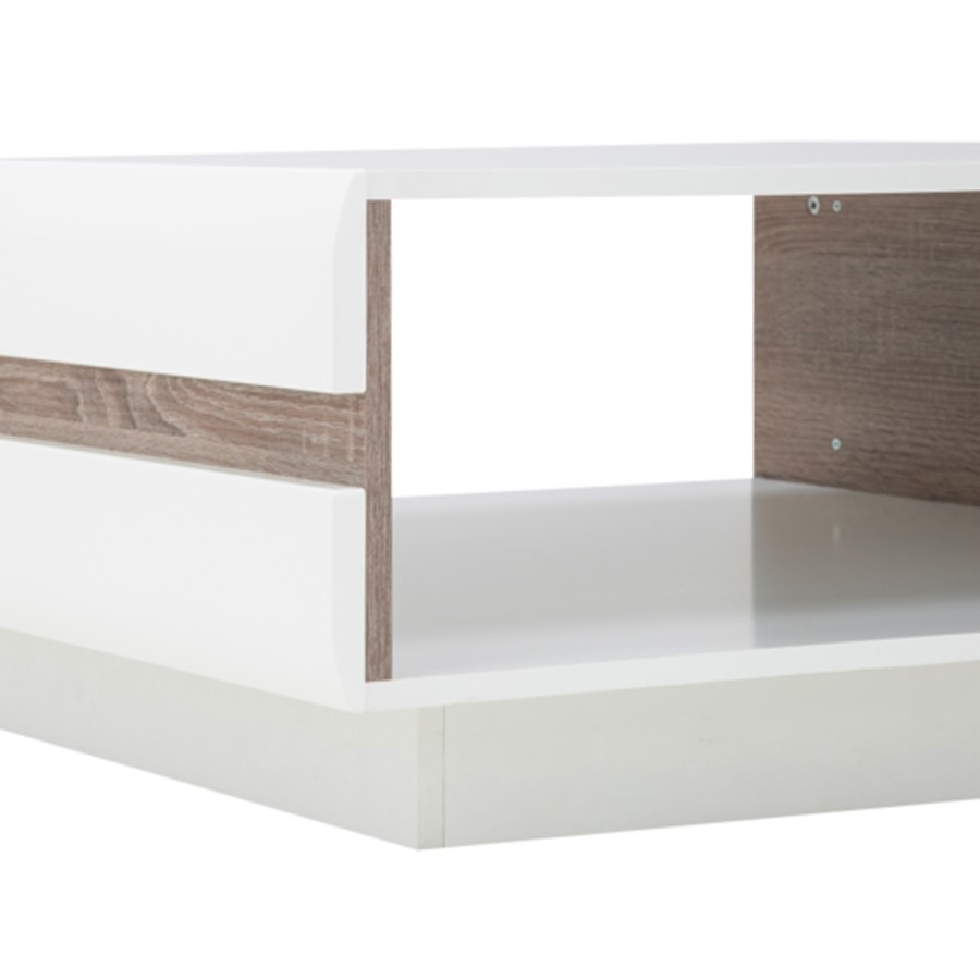 Chelsea White High Gloss & Oak Coffee Table