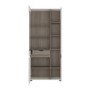 Chelsea White High Gloss & Oak Effect Tall Right Hand Display Unit