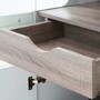 Chelsea White High Gloss & Oak Effect Tall Left Hand Display Unit