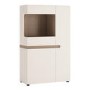 Chelsea White High Gloss & Oak Effect Low Display Unit