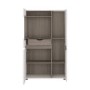Chelsea White High Gloss & Oak Effect Low Display Unit