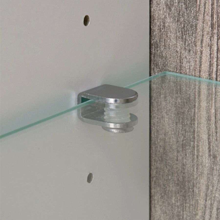 Chelsea White High Gloss & Oak Effect Low Display Unit