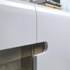 Chelsea White 3 Door Sideboard High Gloss &amp; Oak Effect Wide Low Display Unit