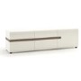 White High Gloss & Oak Effect Wide TV Unit - TV's up to 50" - Chelsea