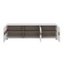 White High Gloss & Oak Effect Wide TV Unit - TV's up to 50" - Chelsea