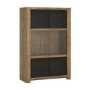 Havana 2 Door Display Cabinet in Black and Oak Effect