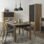 Havana 2 Door Display Cabinet in Black and Oak Effect