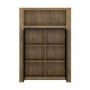 Havana 2 Door Tall Sideboard in Black & Oak Effect