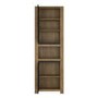 Havana 2 Door Tall Display Cabinet in Black and Oak Effect
